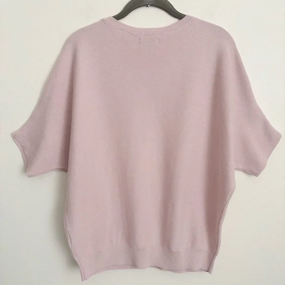 Quince Dolman Sweater Crew Cotton Cashmere Link Stitch Sugar Stone Sz M - Picture 2 of 16